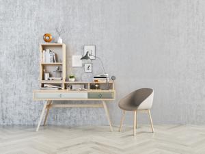 北欧实木书桌椅组合3d模型 北欧实木书桌椅组合