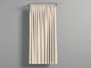 欧式米黄色窗帘杆窗帘3d模型 欧式米黄色窗帘杆窗帘