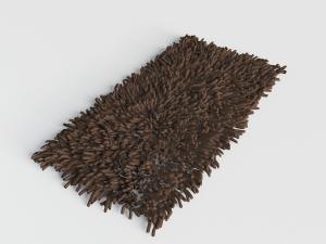 方形毛绒小块地毯3d模型 方形毛绒小块地毯