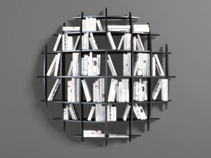 后现代贴墙、挂墙的书架