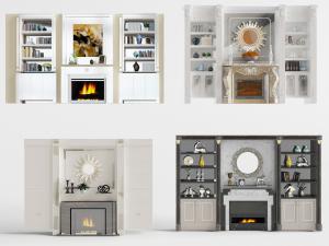 欧式壁炉装饰柜