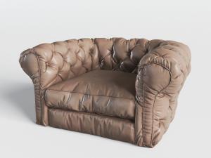 欧式单人沙发3d模型 欧式单人沙发