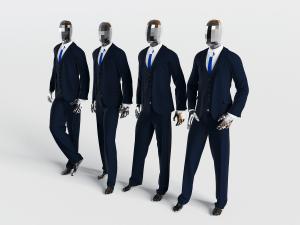 穿西服的男士男人模特3d模型 穿西服的男士男人模特