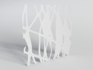 白色树形隔断3d模型 白色树形隔断
