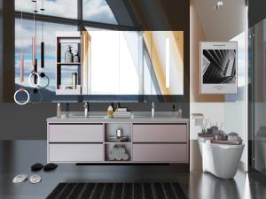 现代可收纳洗手台洗手盆马桶坐便器