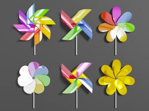 儿童玩具不同造型的风车