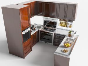 美式整体橱柜吊柜吧台的