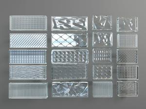 现代带花纹的玻璃砖