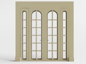 简欧木质双扇平开大门