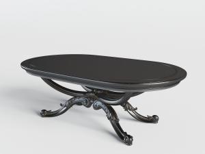 欧式椭圆形茶几3d模型 欧式椭圆形茶几