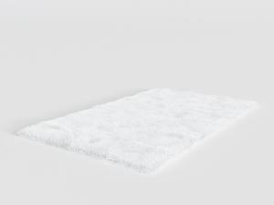 白色的毛发地毯3d模型 白色的毛发地毯