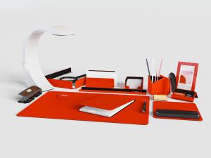 笔、笔记本子、放大镜办公文具用品3d模型 笔、笔记本子、放大镜办公文具用品