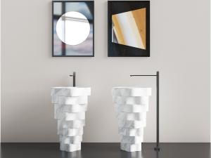 现代大理石材质的洗手盆