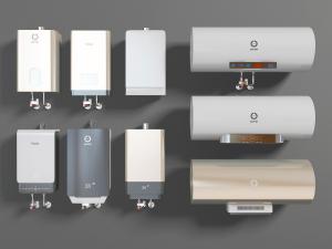 长方形天然气热水器和电热水器