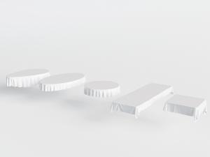 北欧圆形、方形、椭圆形桌布3d模型 北欧圆形、方形、椭圆形桌布
