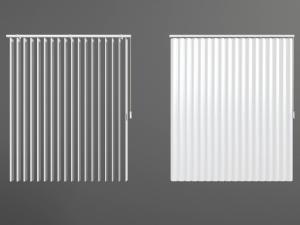 现代垂直百叶帘、折叠窗帘3d模型 现代垂直百叶帘、折叠窗帘