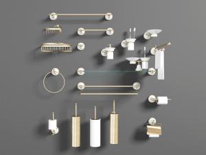 卫浴间洗手液、卫生纸、挂钩挂杆