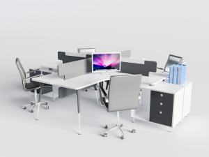 现代写字楼办公桌椅组合