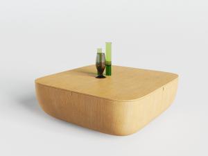 北欧方块茶几3d模型 北欧方块茶几