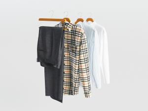 衬衣、裤子、衣服衣撑3d模型 衬衣、裤子、衣服衣撑