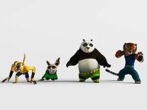 小熊、猴子卡通动漫动物