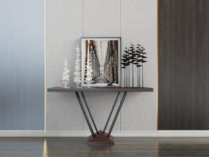 现代实木玄关柜案几