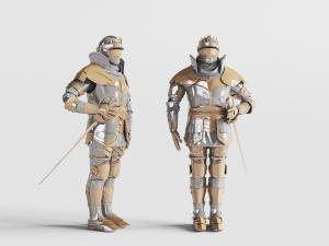 现代全幅职业装的击剑运动员