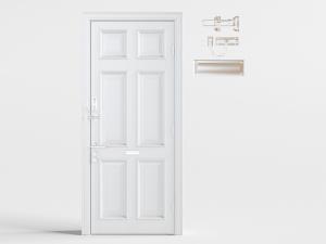 北欧平开门、门锁、插销