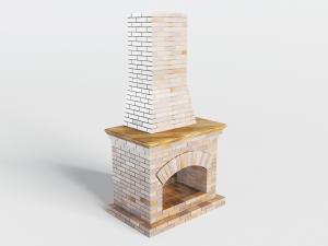 美式田园砖墙壁炉