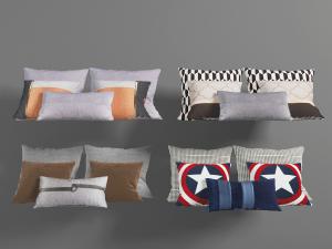 现代双人床上抱枕靠垫