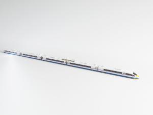 高速铁路动车、火车3d模型 高速铁路动车、火车