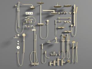 现代轻奢金色水龙头花洒