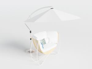 带遮阳棚的户外单人沙发