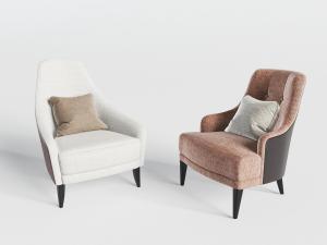 简欧布艺单人沙发、休闲椅3d模型 简欧布艺单人沙发、休闲椅