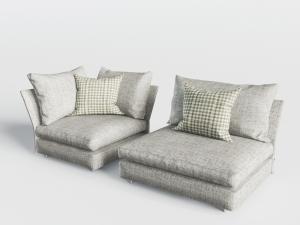 现代阴角沙发、墙角单人沙发3d模型 现代阴角沙发、墙角单人沙发