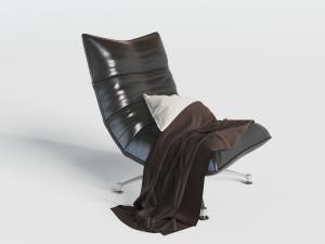 后现代单人皮革沙发3d模型 后现代单人皮革沙发