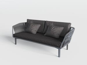 现代绳编扶手靠背的多人沙发3d模型 现代绳编扶手靠背的多人沙发