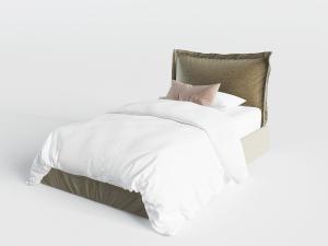 新中式儿童靠垫床头单人床