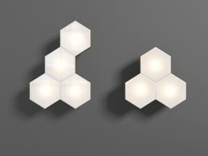 六边形几何拼图壁灯