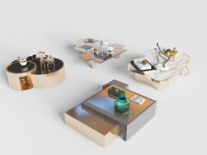 新中式异形个性茶几3d模型 新中式异形个性茶几