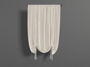 北欧白色罗马帘3d模型 北欧白色罗马帘