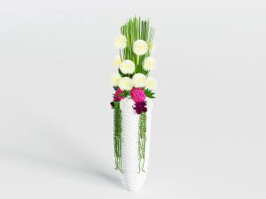 新中式现代陶瓷花瓶花卉