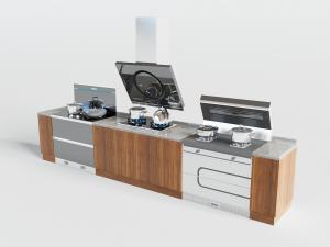 现代厨房家用电器燃气灶