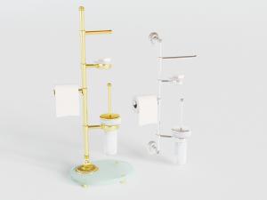 现代简欧金属卫浴柜架