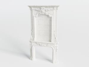 欧式古典雕花壁炉框石膏线3d模型 欧式古典雕花壁炉框石膏线