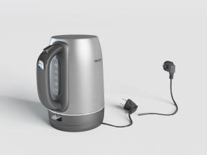 银灰色的电热水壶厨房电器