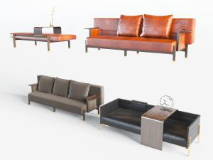 现代多人沙发3d模型 现代多人沙发