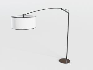 新中式圆柱型灯罩钓鱼落地灯