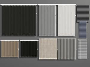 现代新中式百叶窗帘、竹帘3d模型 现代新中式百叶窗帘、竹帘