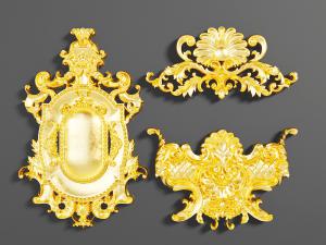 欧式金色雕花装饰构件